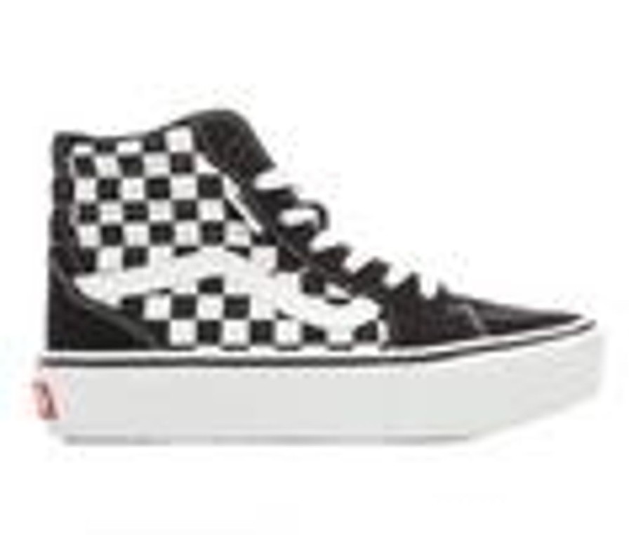 Kids Vans Athletics & Sneakers | Girls' Vans Little Kid & Big Kid Filmore Hi Platform Sneakers Blk/Wht/Check