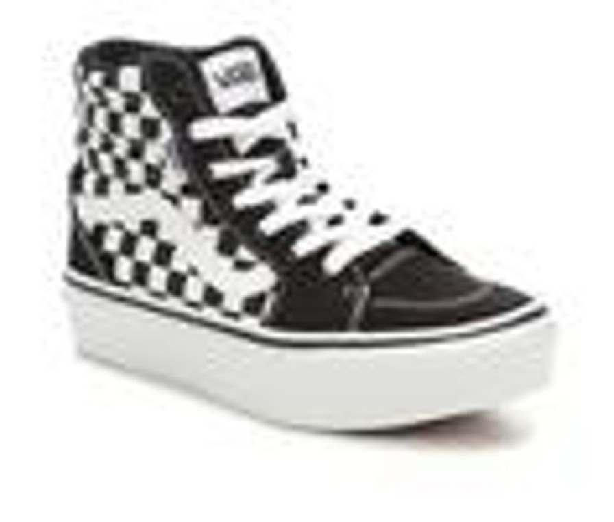 Kids Vans Athletics & Sneakers | Girls' Vans Little Kid & Big Kid Filmore Hi Platform Sneakers Blk/Wht/Check