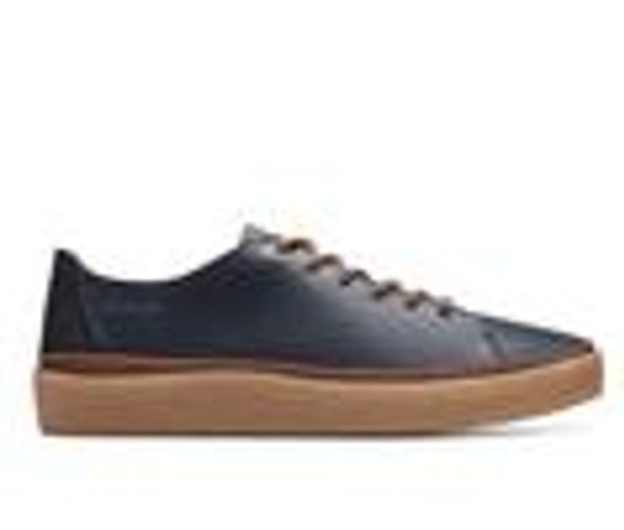 Men Clarks Oxfords | Men'S Clarks Oakpark Low Casual Oxfords Navy Leather