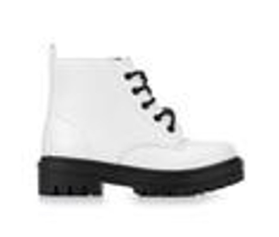 Kids Unr8ed Boots | Girls' Unr8Ed Toddler Firm Combat Boots White