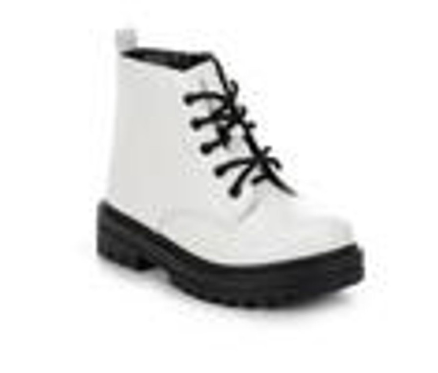 Kids Unr8ed Boots | Girls' Unr8Ed Toddler Firm Combat Boots White