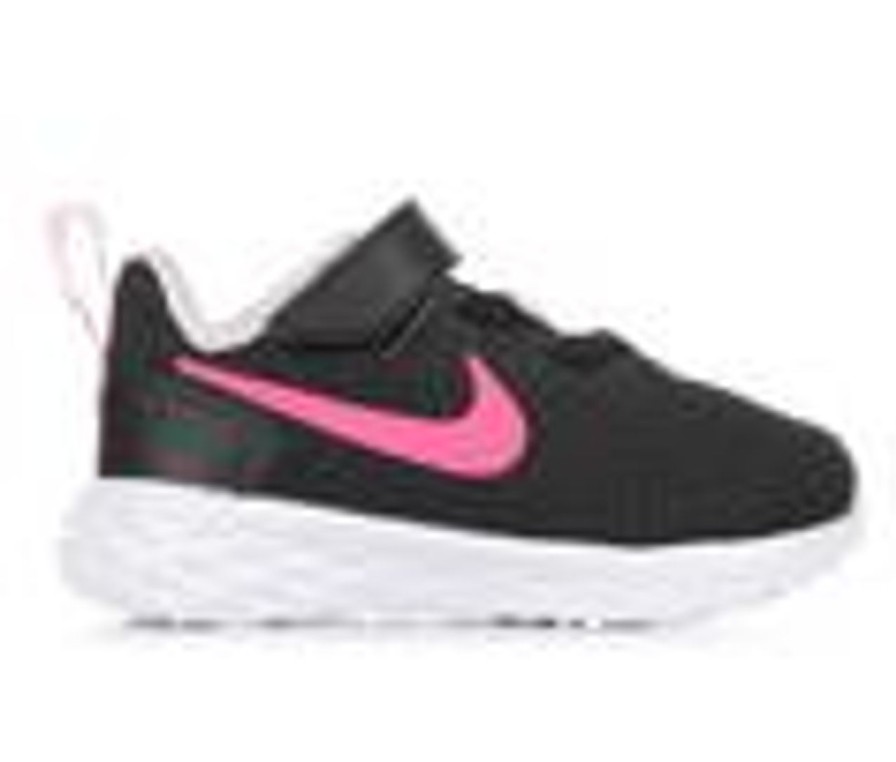 Kids Nike Athletics & Sneakers | Girls' Nike Infant & Toddler Revolution 6 Running Shoes Black/Pinkfoam