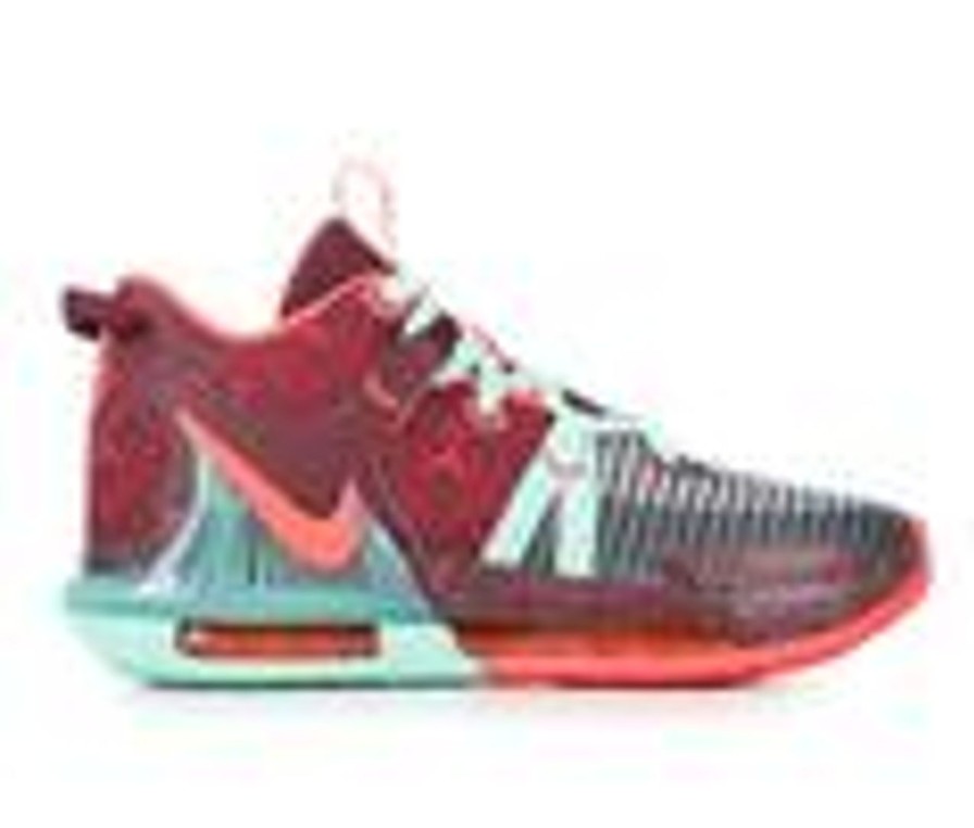 Kids Nike Athletics & Sneakers | Boys' Nike Big Kids Lebron Witness Vii Se Basketball Shoes Maroon/Emerald