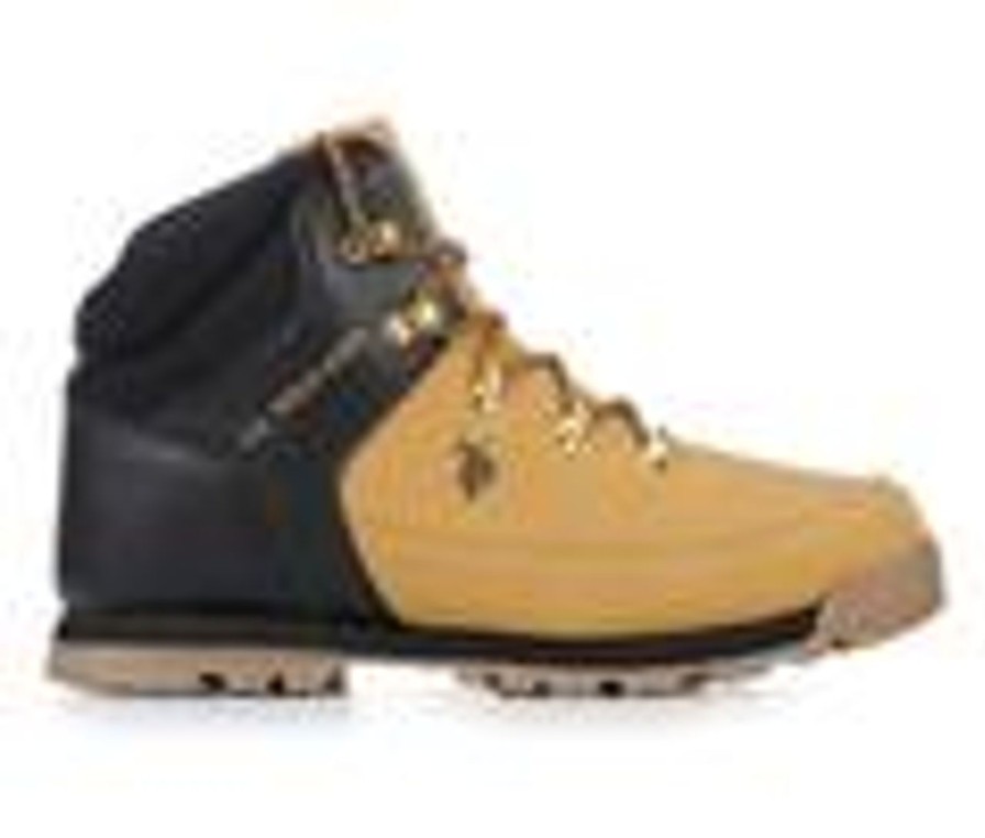 Men US Polo Assn Hiking And Hunting | Men'S Us Polo Assn Meridian Boots Wheat/Black