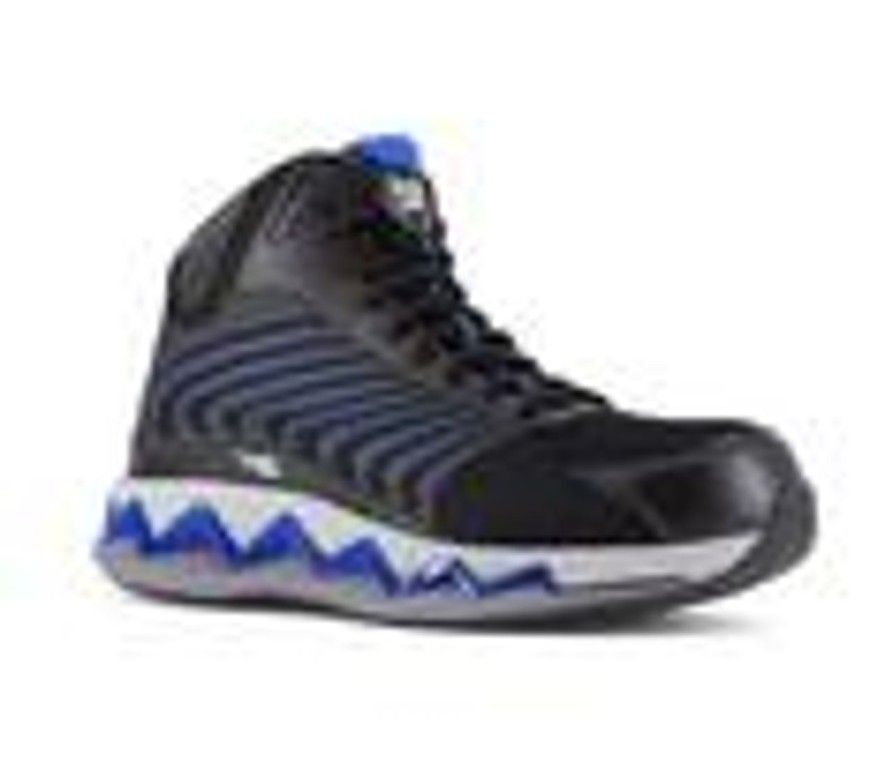 Men REEBOK WORK Composite And Alloy Toe | Men'S Reebok Work Zig Elusion Heritage Work Rb3225 Work Shoes Black/Blue