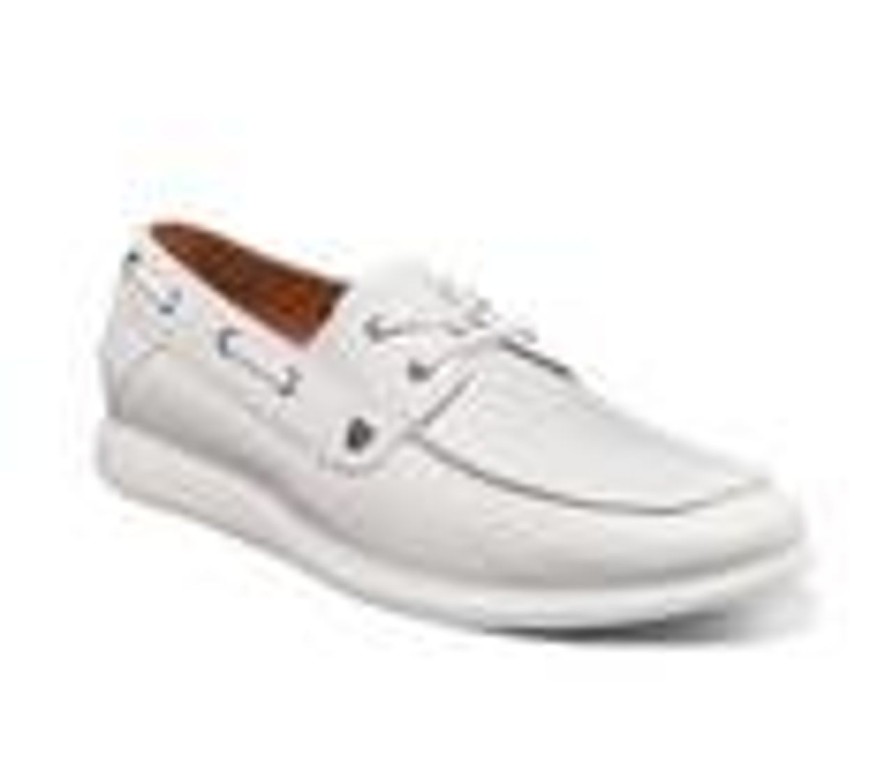 Men Stacy Adams Boat Shoes | Men'S Stacy Adams Reid Boat Shoes White