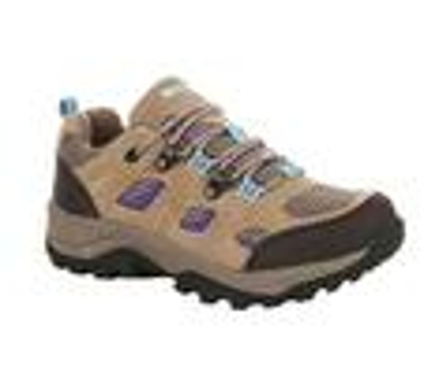 Kids Northside Boots | Girls' Northside Little Kid & Big Kid Monroe Low Jr. Hiking Shoes Tan/Purple