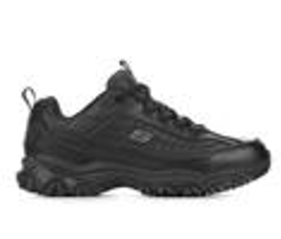 Men Skechers Work Electric Hazard | Men'S Skechers Work 200080 Soft Stride Fambli Slip-Resistant Shoes Black