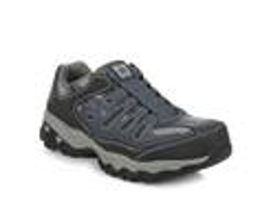 Men Skechers Work Electric Hazard | Men'S Skechers Work 77161 Cankton Steel Toe Work Shoes Navy