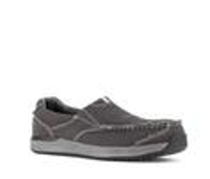 Men Rockport Works Electric Hazard | Men'S Rockport Works Langdon Rb2150 Slip-Resistant Work Shoes Charcoal