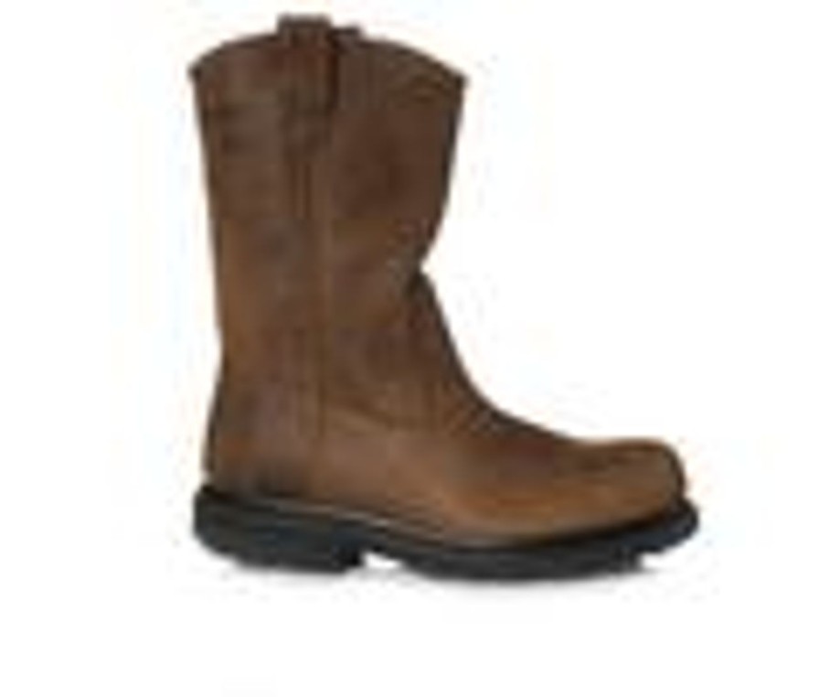 Men Wolverine Electric Hazard | Men'S Wolverine Wellington 10 In Steel Toe 4707 Work Boots Brown