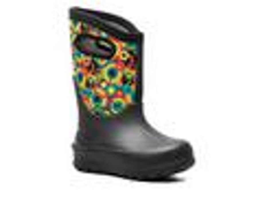 Kids Bogs Footwear Boots | Kids' Bogs Footwear Toddler & Little Kid Neo Classic Circle Rain Boots Black Multi