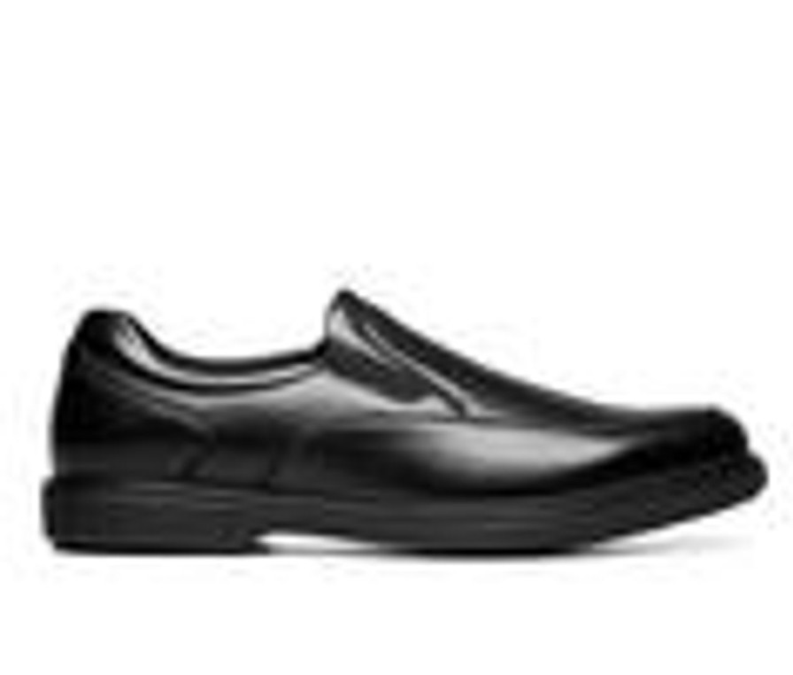 Men Nunn Bush Soft Toe | Men'S Nunn Bush Wade Moc Toe Slip-Resistant Work Loafers Black