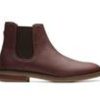 Men Clarks Boots | Men'S Clarks Jaxen Chelsea Boots Tan Leather