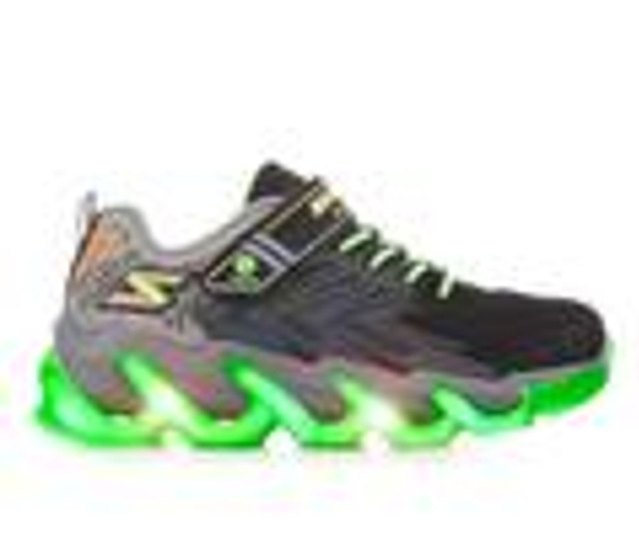 Kids Skechers Casual | Boys' Skechers Little Kid & Big Kid Mega Surge Light-Up Running Shoes Black/Lime