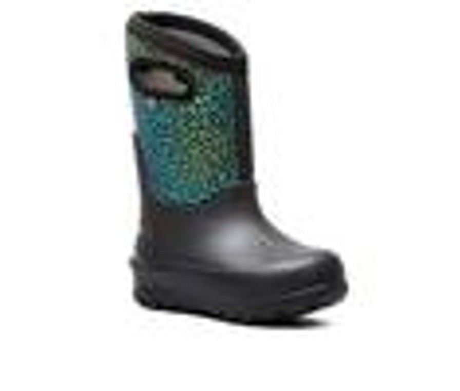 Kids Bogs Footwear Boots | Girls' Bogs Footwear Toddler & Little Kid Neo Classic Rainbow Rain Boots Black Multi