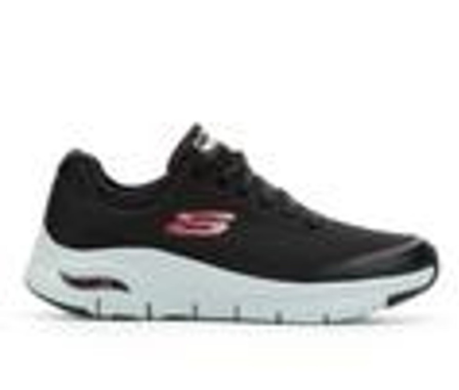 Men Skechers Walking And Hiking | Men'S Skechers 232040 Arch Fit Walking Shoes Black/Red