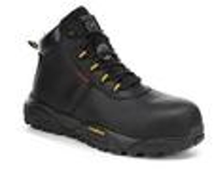 Men Skechers Work Electric Hazard | Men'S Skechers Work 200083 Trental Goodyear Alloy Toe Work Boots Black