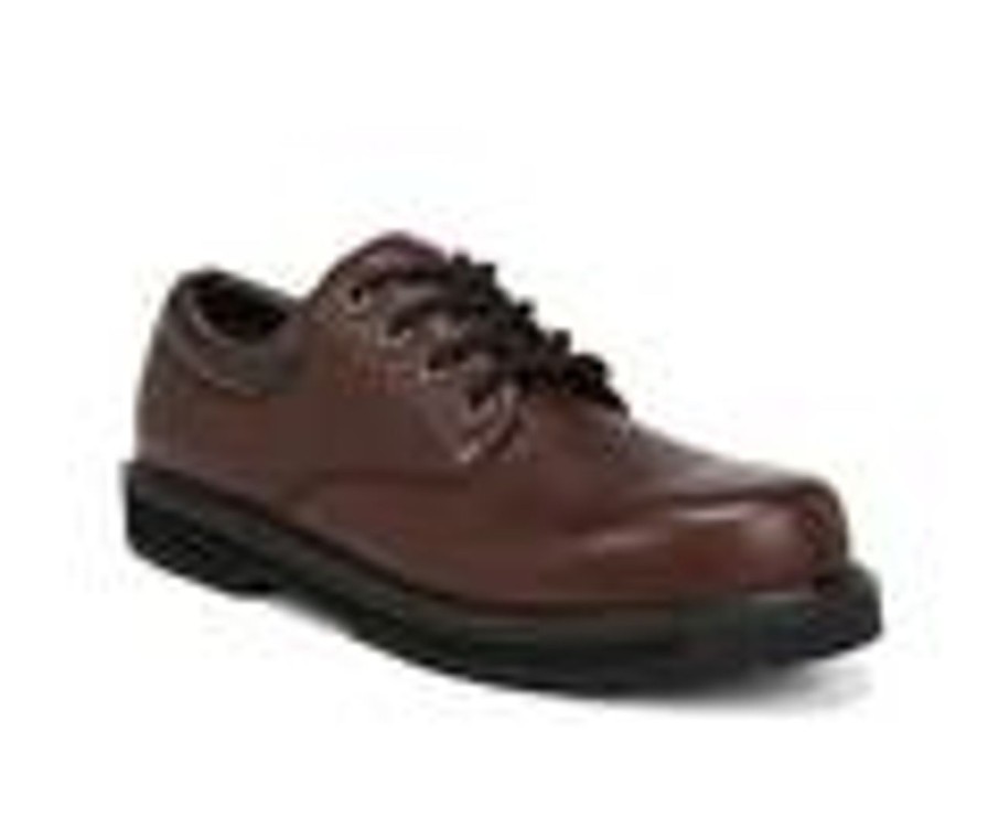 Men Dr. Scholls Slip Resistant | Men'S Dr. Scholls Harrington Ii Safety Shoes Brown