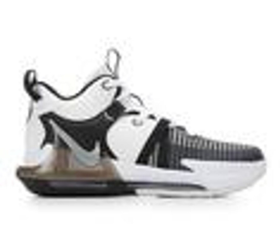 Kids Nike Athletics & Sneakers | Boys' Nike Big Kid Lebron Witness Vii Basketball Shoes White/Slvr/Blk