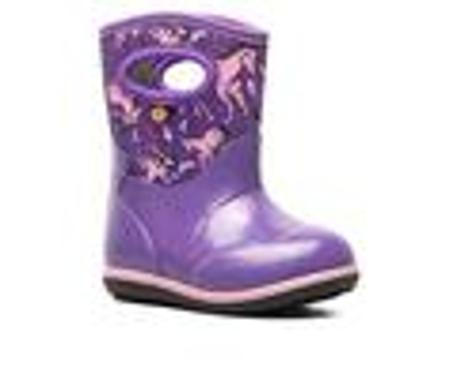 Kids Bogs Footwear Boots | Girls' Bogs Footwear Toddler Baby Classic Unicorn Aw Rain Boots Violet Multi