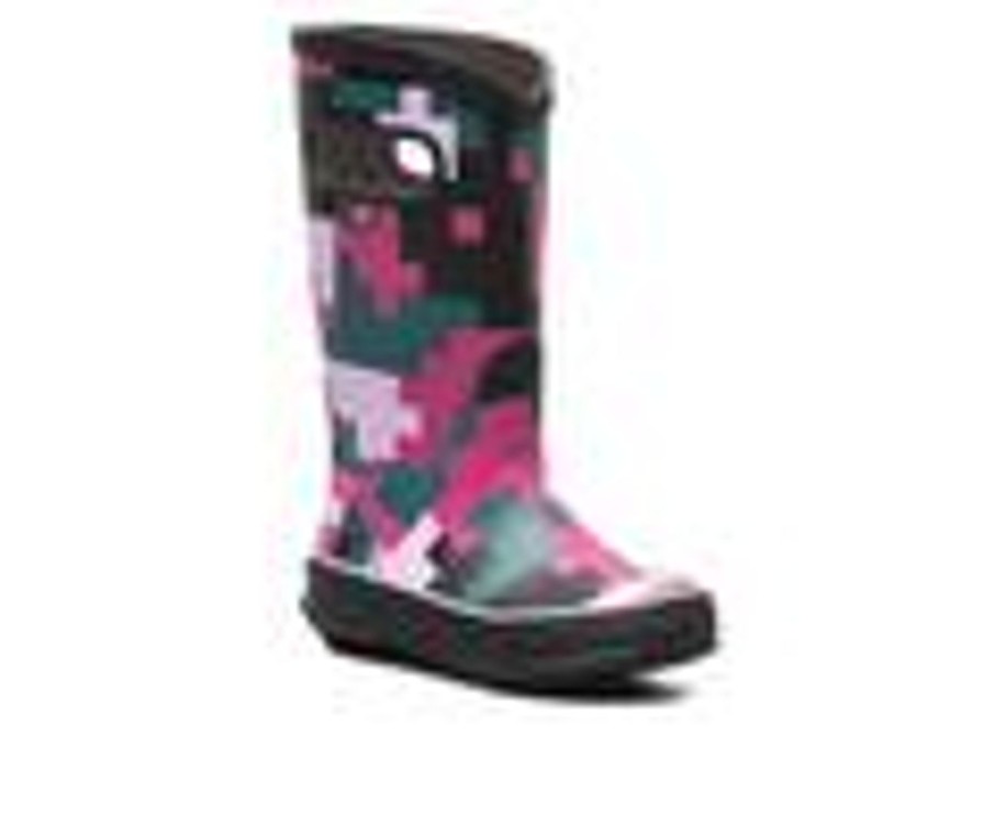 Kids Bogs Footwear Boots | Kids' Bogs Footwear Little Kid & Big Kid Big Camo Rain Boots Black Multi