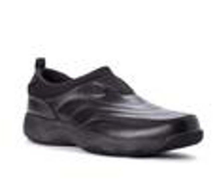 Men Propet Loafers And Slip-Ons | Men'S Propet Wash N Wear Slip On Ii Slip Resistant Shoes Black