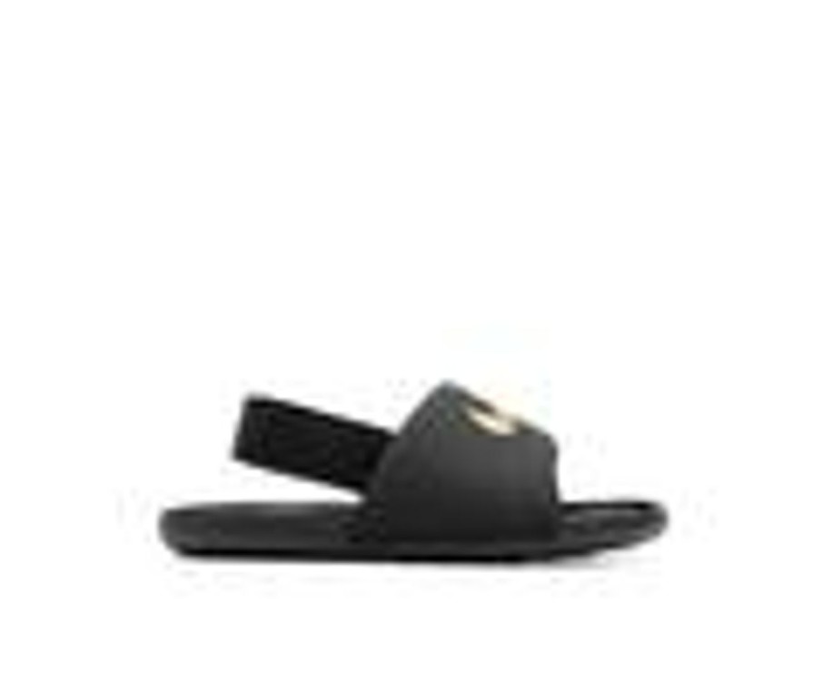 Kids Nike Sandals | Boys' Nike Infant & Toddler Kawa Sport Slides Black/Gold