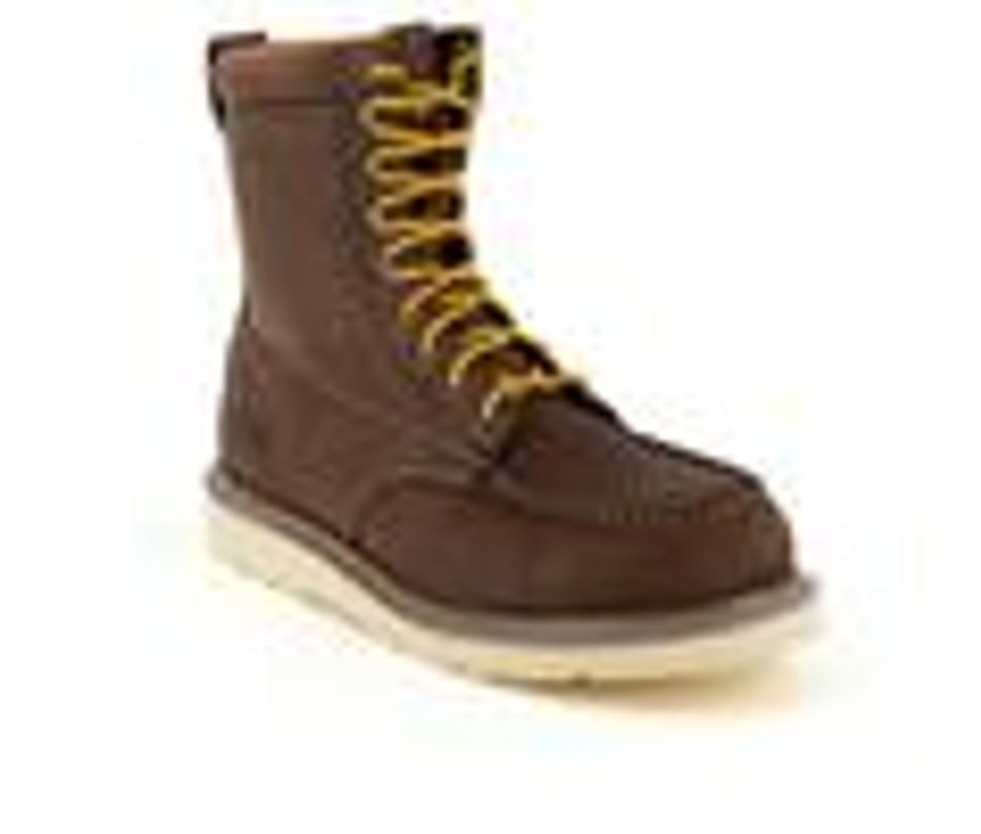 Men Iron Age Electric Hazard | Men'S Iron Age Reinforcer Steel Toe Work Boots Brown