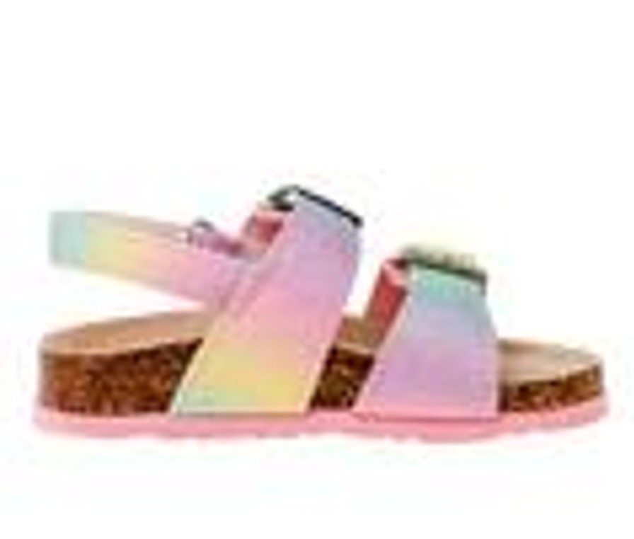 Kids Laura Ashley Sandals | Girls' Laura Ashley Toddler Lacy Buckle Sandals Pastel Multi