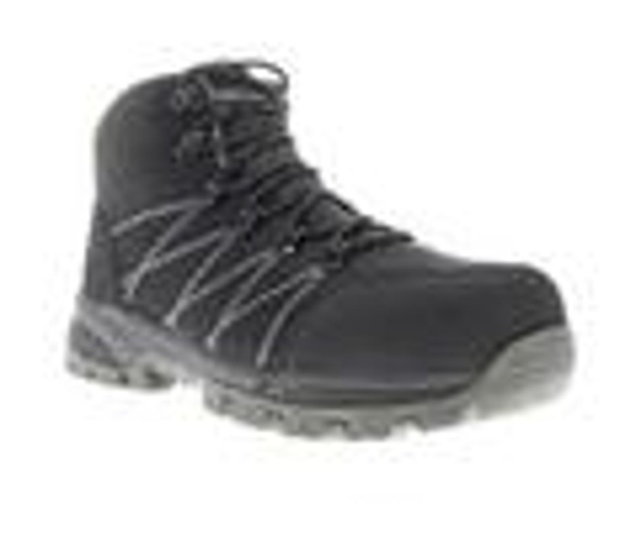 Men Propet Waterproof | Men'S Propet Traverse Waterproof Work Boots Black