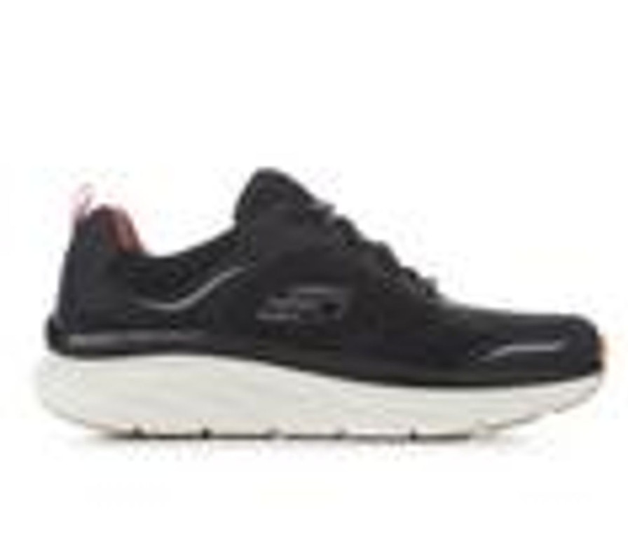 Men Skechers Walking And Hiking | Men'S Skechers 232044 D'Lux Walker Walking Shoes Black/White/Gum