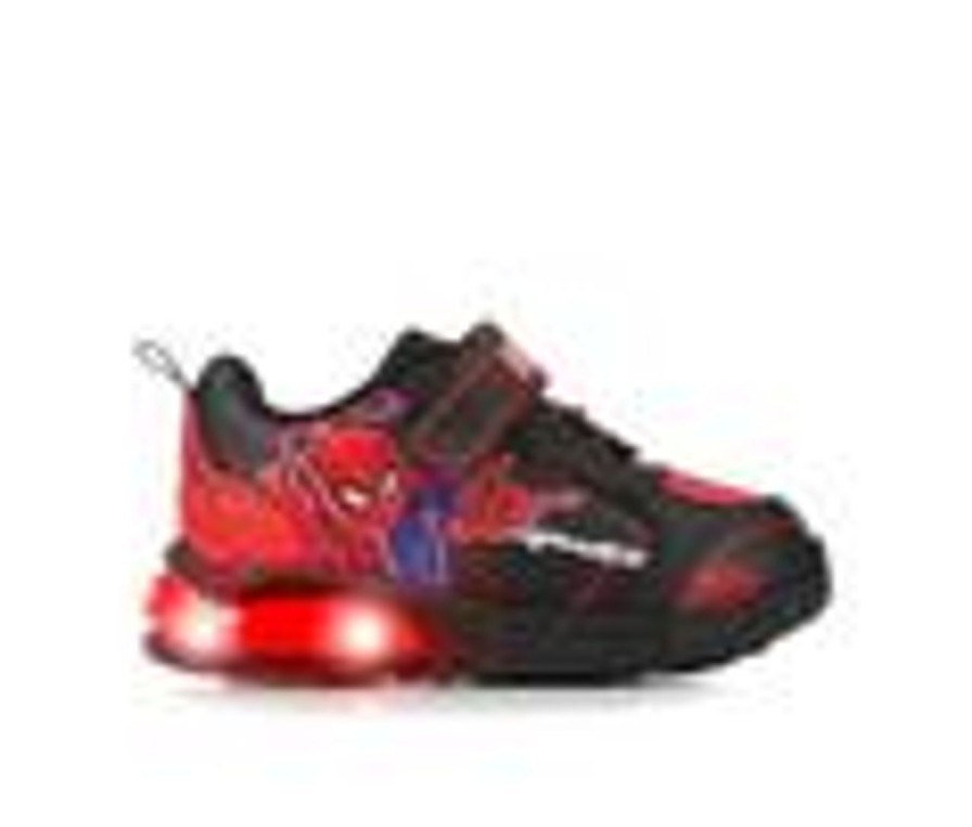 Kids MARVEL Casual | Boys' Marvel Toddler & Little Kid Soiderman Light-Up Shoes Black/Red