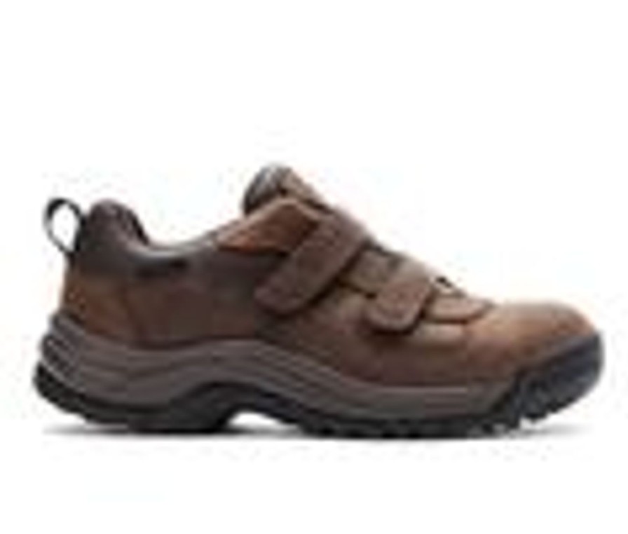 Men Propet Walking And Hiking | Men'S Propet Cliff Walker Low Strap Waterproof Hiking Shoes Brn Crazy Horse