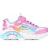 Kids Skechers Casual | Girls' Skechers Little Kid Rainbow Racer Light-Up Wedge Sneakers Pink/Cloud Mlti