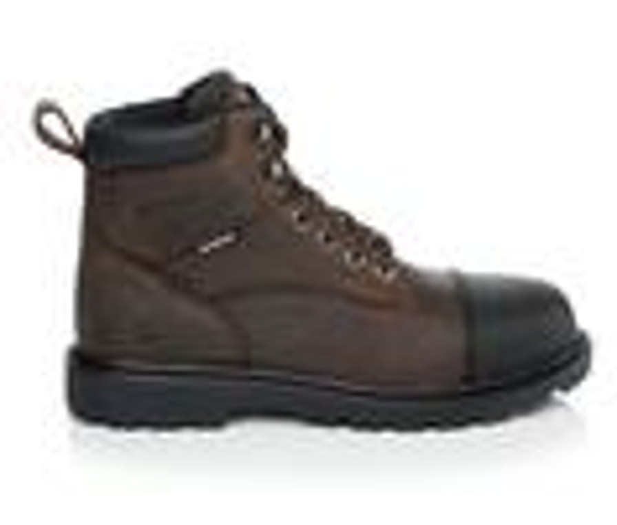 Men Wolverine Electric Hazard | Men'S Wolverine Rig Steel Toe Work Boots Dark Brown