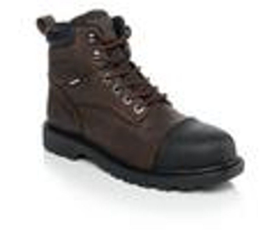 Men Wolverine Electric Hazard | Men'S Wolverine Rig Steel Toe Work Boots Dark Brown