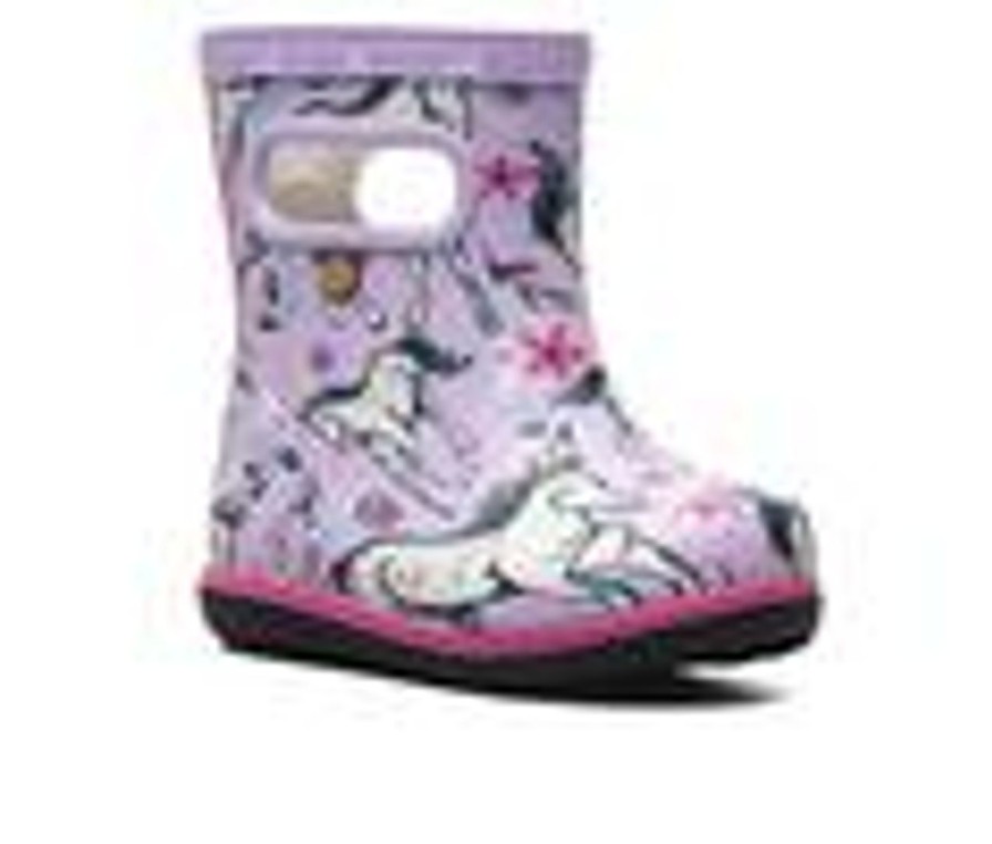 Kids Bogs Footwear Boots | Girls' Bogs Footwear Toddler & Little Kid Skipper Ii Unicorn Awesome Rain Boots Lavender Multi