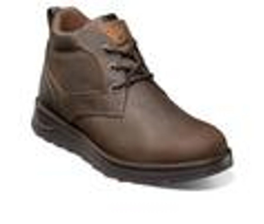 Men Nunn Bush Casual | Men'S Nunn Bush Luxor Plain Toe Chukka Leather Boots Brown