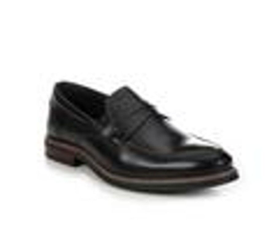 Men Nunn Bush Loafers | Men'S Nunn Bush Calderone Penny Oxfords Black