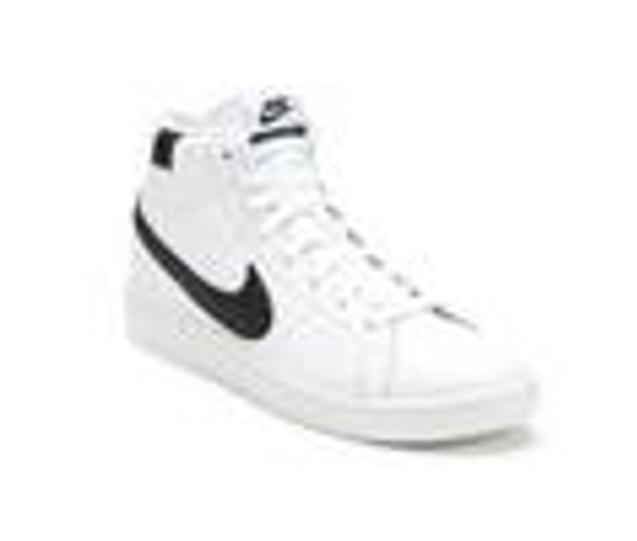 Men Nike High Tops | Men'S Nike Court Royale 2 Mid Sneakers White/Black