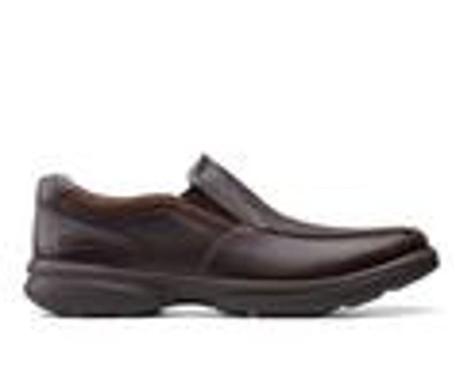 Men Clarks Loafers And Slip-Ons | Men'S Clarks Bradley Step Slip-On Shoes Brown Tumbled