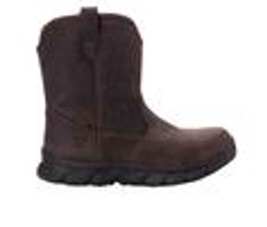 Men Propet Waterproof | Men'S Propet Smith Waterproof Work Boots Brown