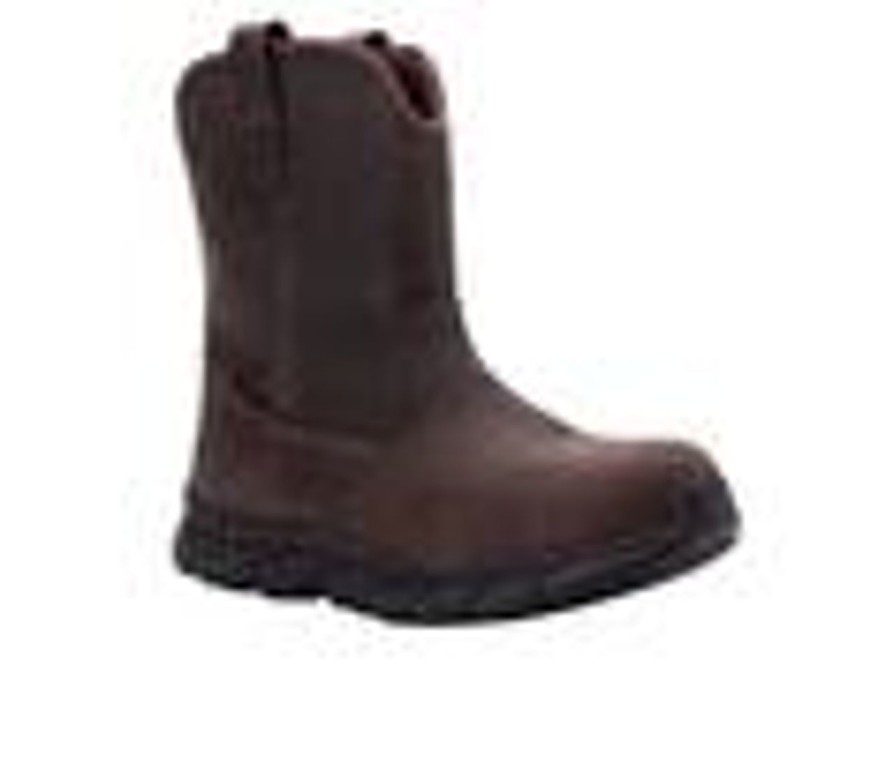 Men Propet Waterproof | Men'S Propet Smith Waterproof Work Boots Brown