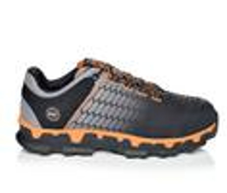 Men Timberland Pro Composite And Alloy Toe | Men'S Timberland Pro Powertrain Sport A1Gt9 Work Shoes Grey/Orange