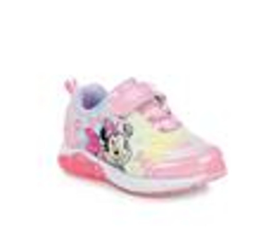 Kids Disney Casual | Girls' Disney Toddler & Little Kid Minnie Mouse Light-Up Sneakers Pink Multi