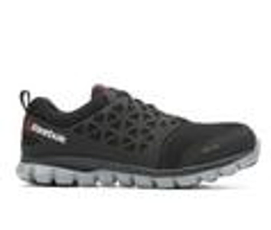 Men REEBOK WORK Electric Hazard | Men'S Reebok Work Sublite Cushion Slip-Resistant Work Shoes Black