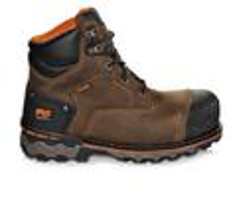 Men Timberland Pro Electric Hazard | Men'S Timberland Pro 92615 Boondock Composite Toe Work Boots Brown Oiled