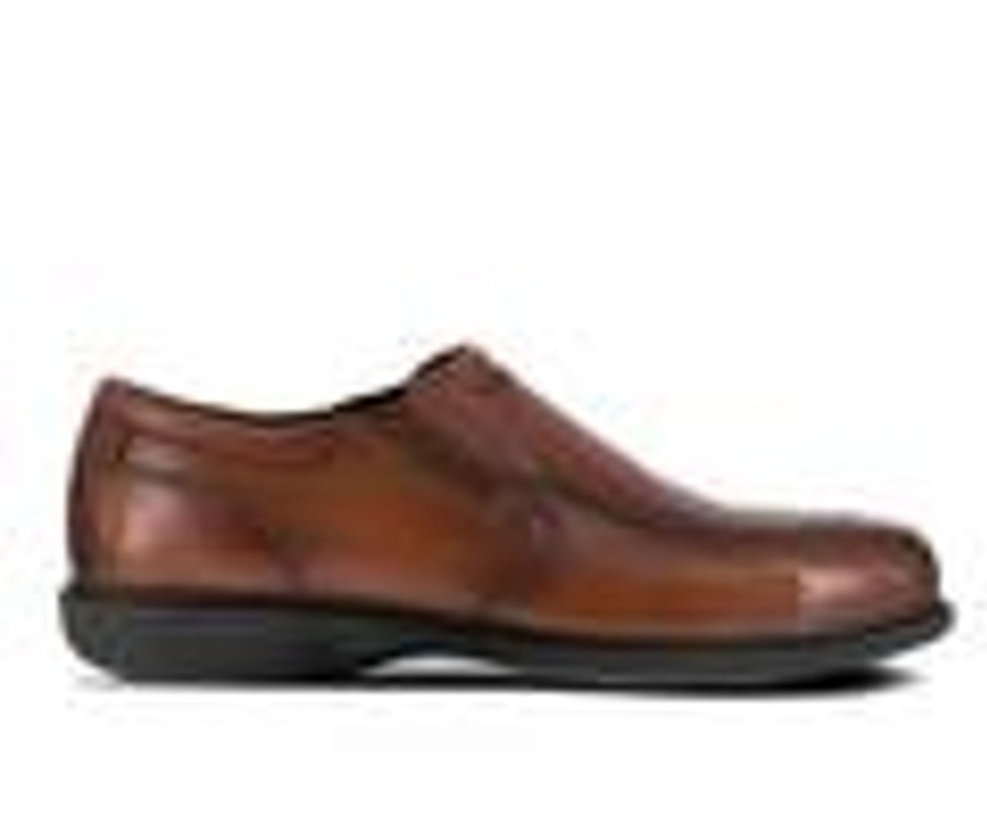 Men Florsheim Work Steel Toe | Men'S Florsheim Work Coronis Steel Toe Work Shoes Brown