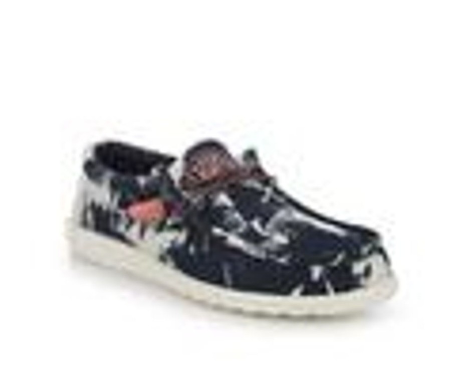 Men HEYDUDE Loafers And Slip-Ons | Men'S Heydude Wally Palm Casual Shoes Navy